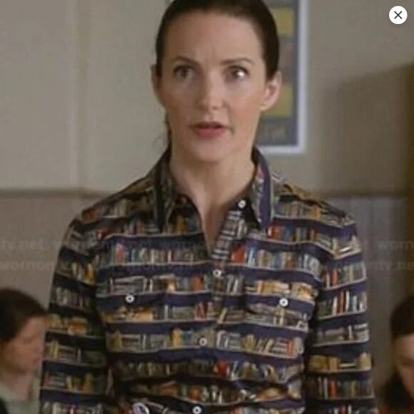 Tommy Hilfiger Multicolor Book Print Shirt Dress Size Small - Picture 6 of 6